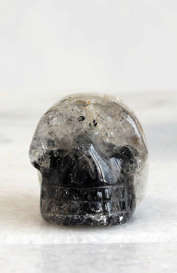 Black Tibetan Quartz Skull AA