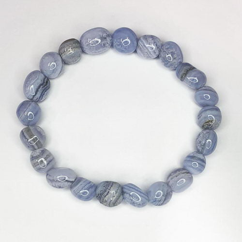 Blue Lace Agate Nugget Bead 6-8mm Bracelet