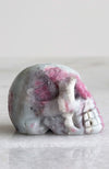 Pink Tourmaline in Quartz Skull