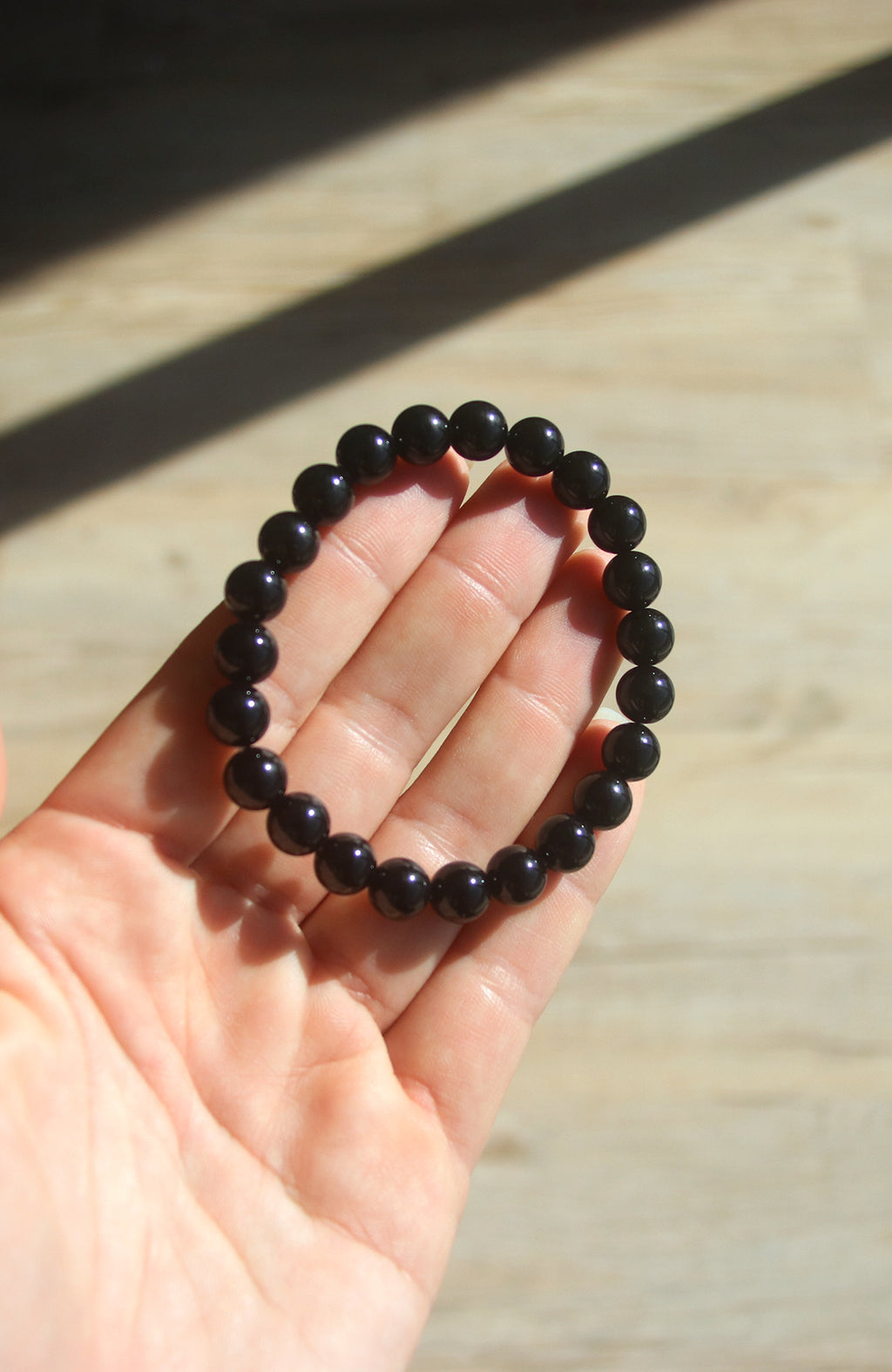 Black Onyx 8mm bead bracelet
