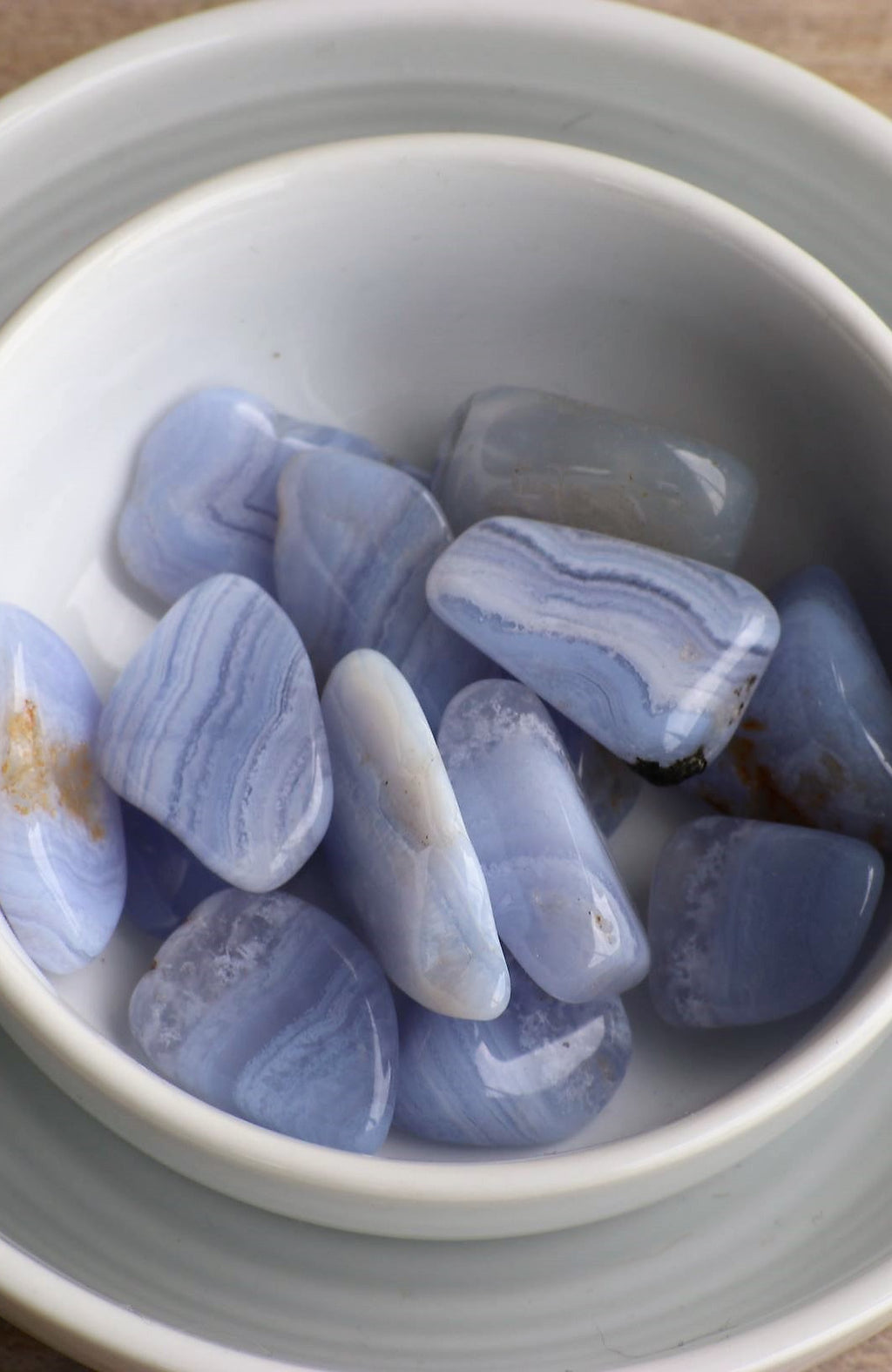 Blue Lace Agate Tumbled Stone (pack of 6)