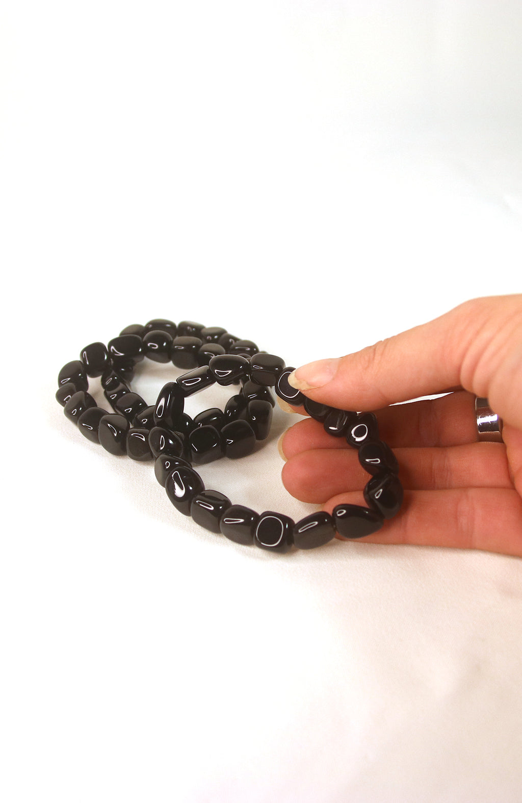 Black Obsidian 10-12mm Nugget Bracelet
