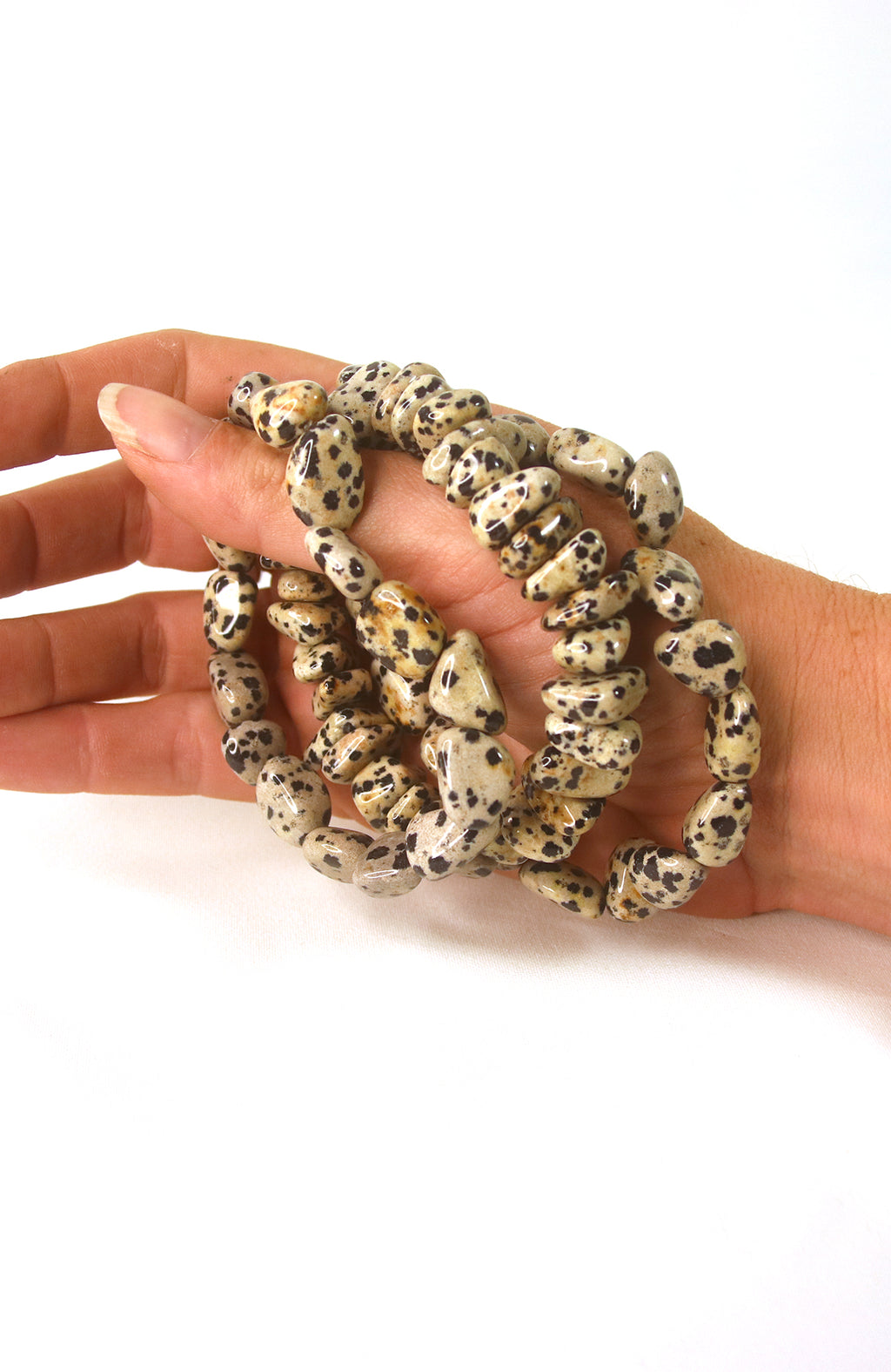 Dalmatian Jasper Tumbled Stone Bracelet