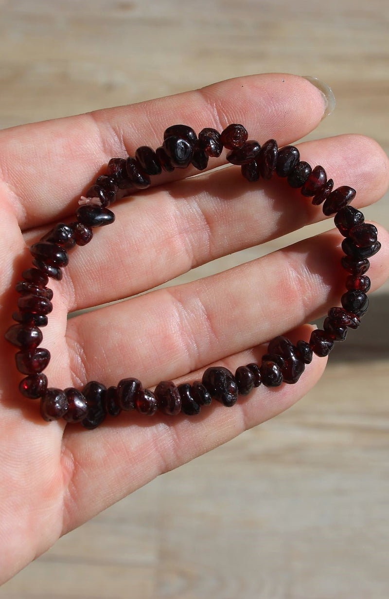 Garnet Chip Bracelet