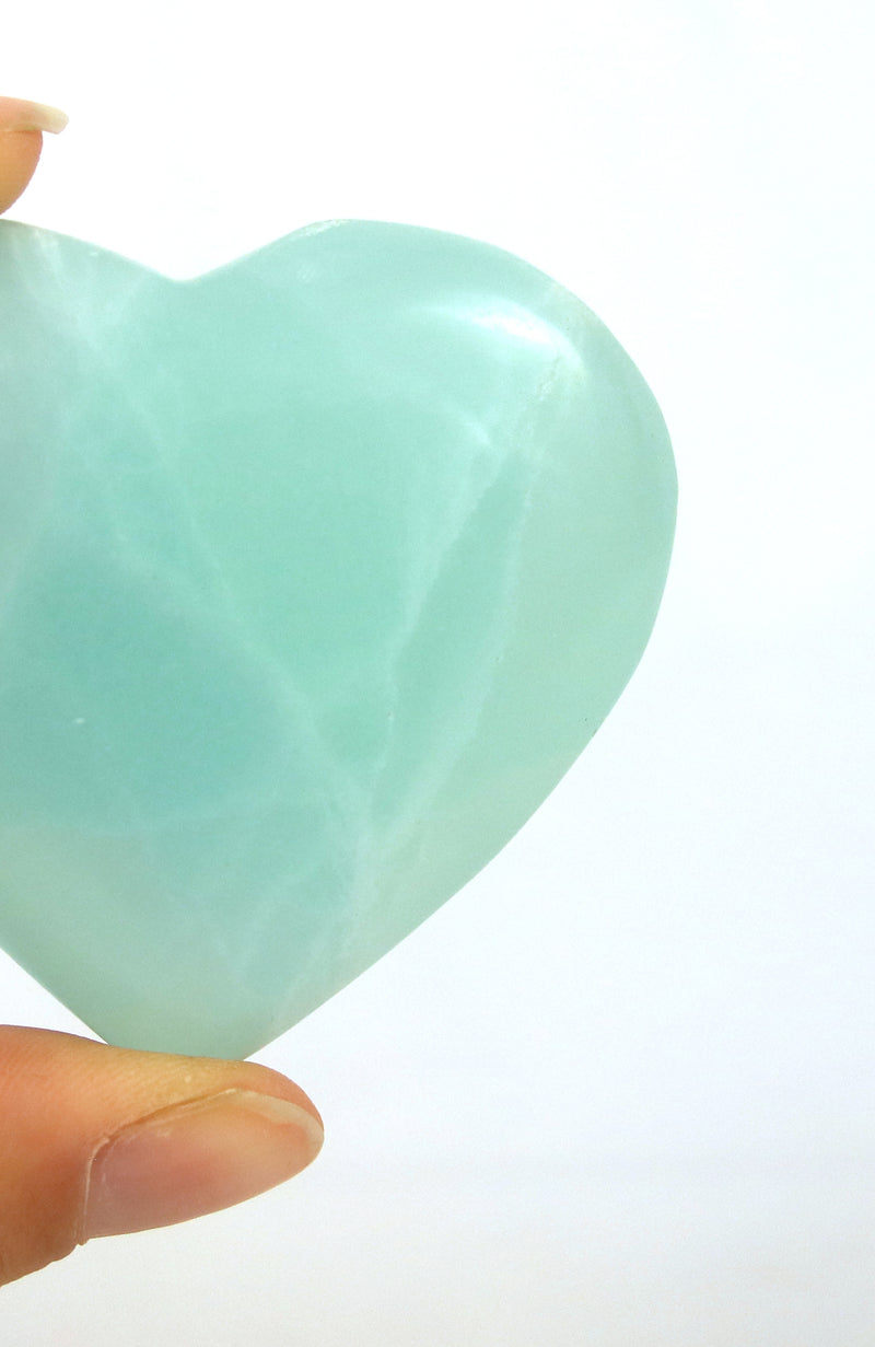 Pistachio Calcite Heart
