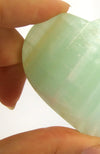 Pistachio Calcite Heart