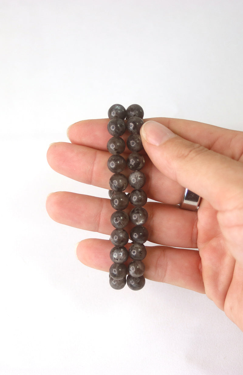 Larvikite 8mm Bracelet (aka Black Moonstone)