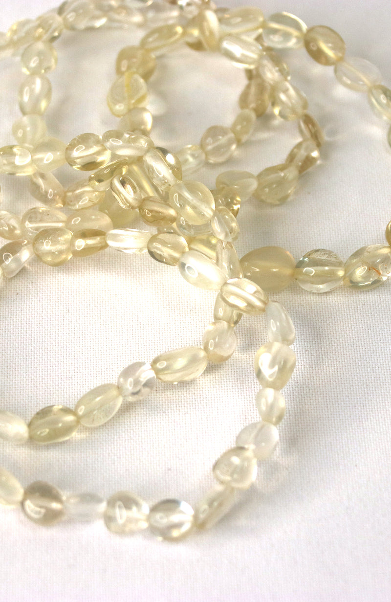 Lemon Quartz Nugget Bead Bracelet