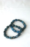 Blue Apatite 8-12mm Nugget Bracelet for wrists up to 20cm