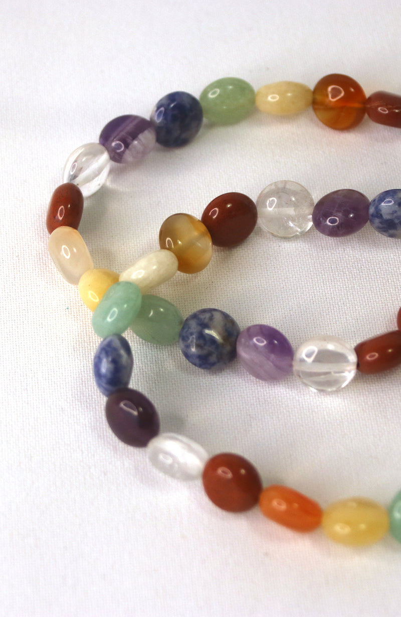 Chakra 10mm Disc Bead Bracelet for wrists up to 19cm