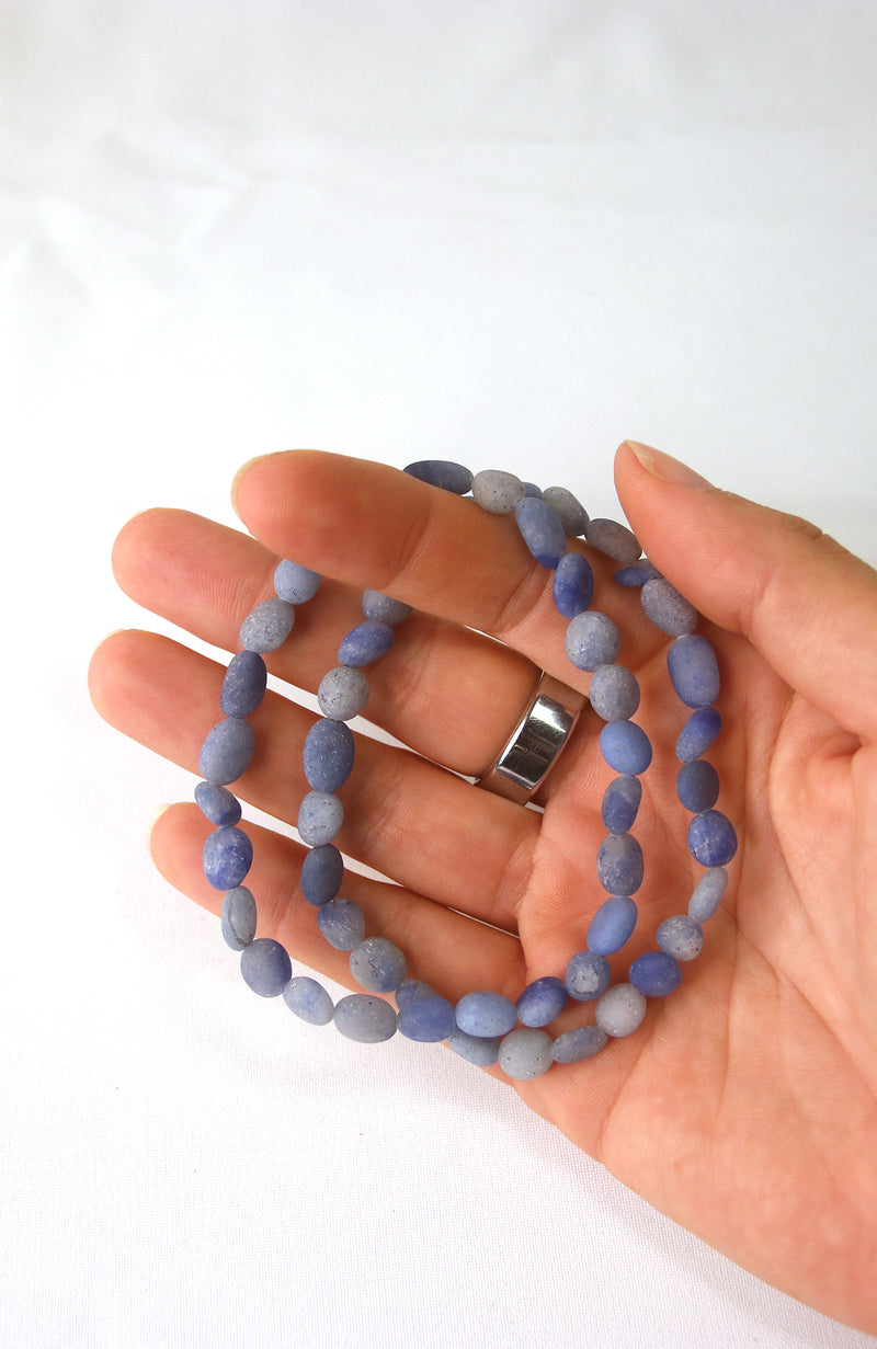Sodalite Matt Nugget Bead 6-8mm Bracelet for Wrists up to 20cm