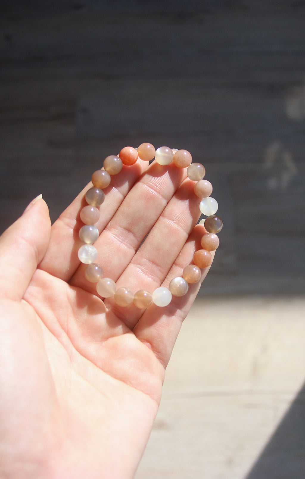 Moonstone Nugget Bead 10-12mm Bracelet