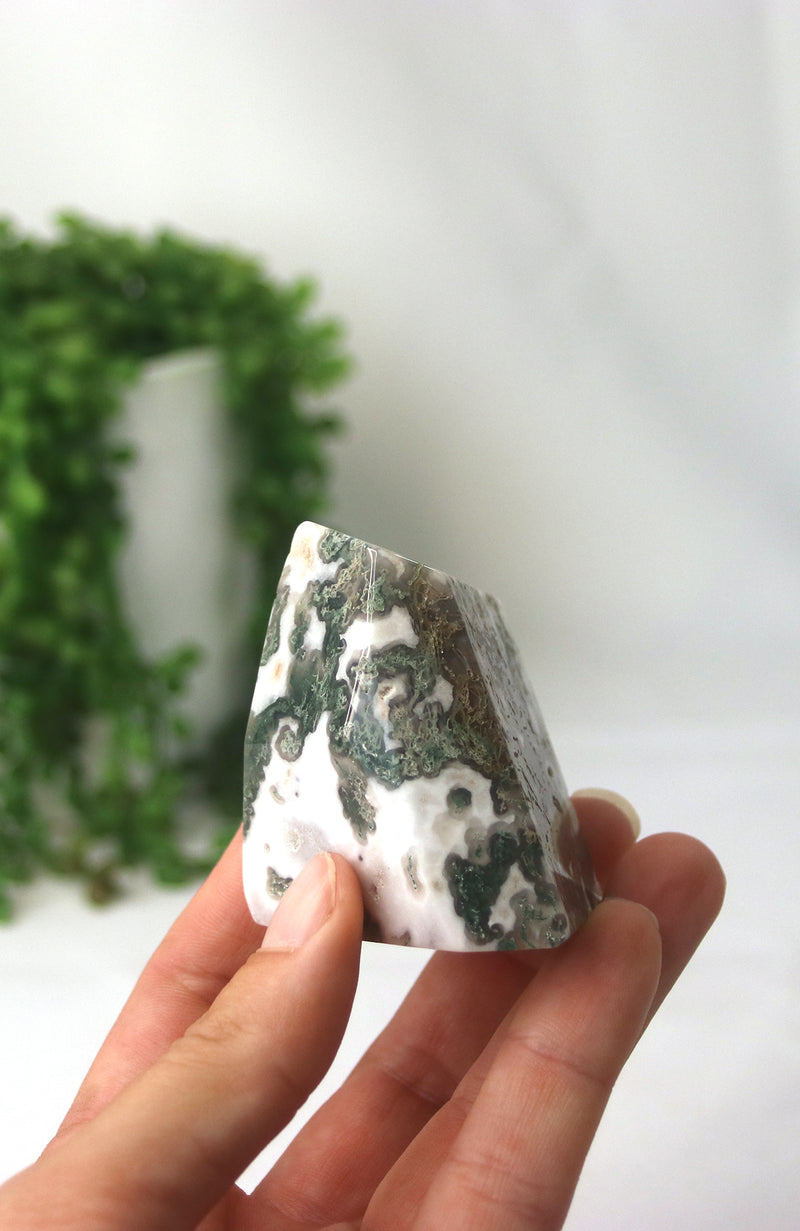 Green Moss Agate Freeform