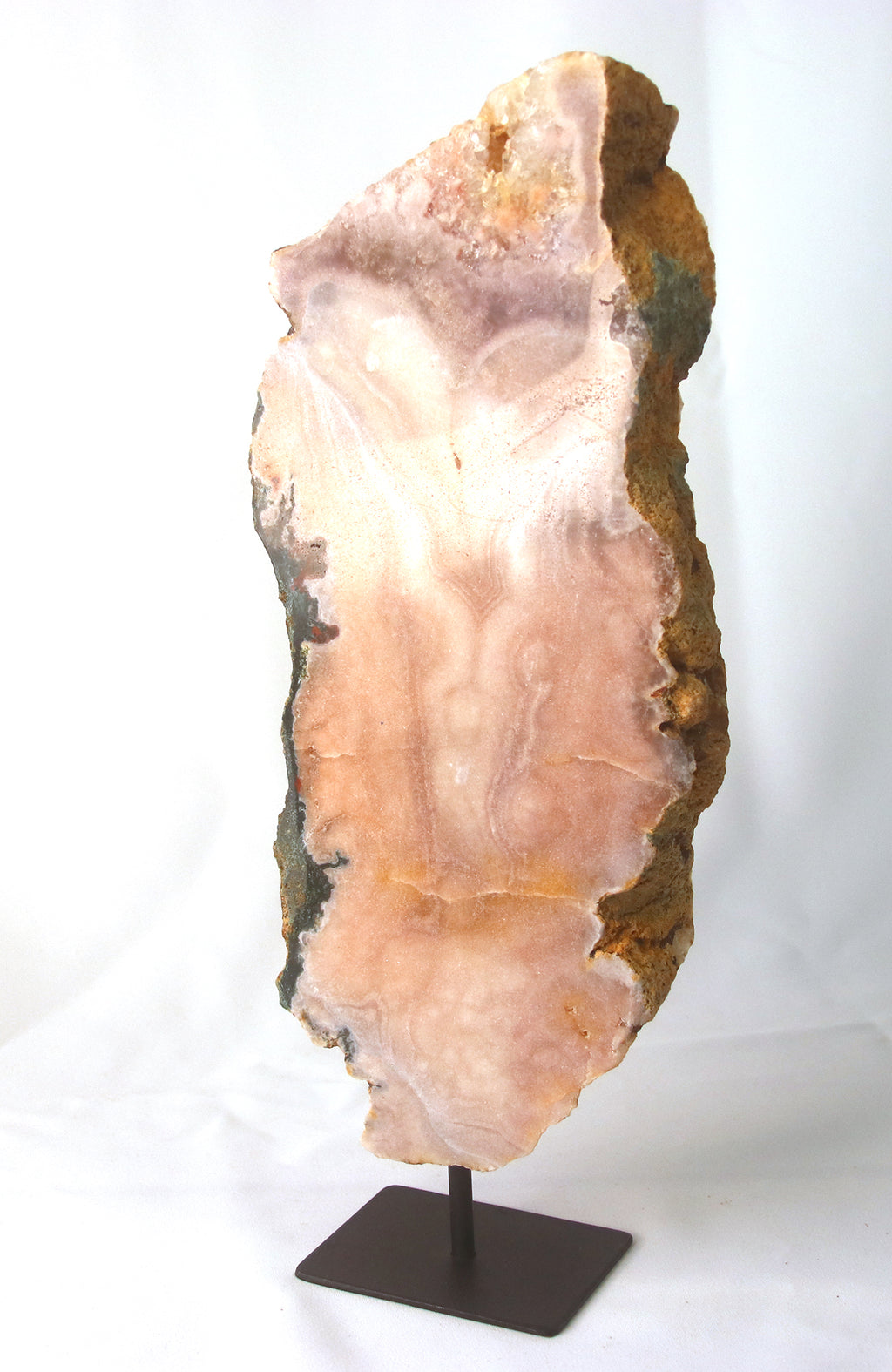 Pink Amethyst Cluster Slice on Stand
