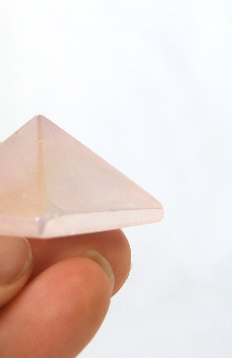 Rose Aura Quartz Pyramid