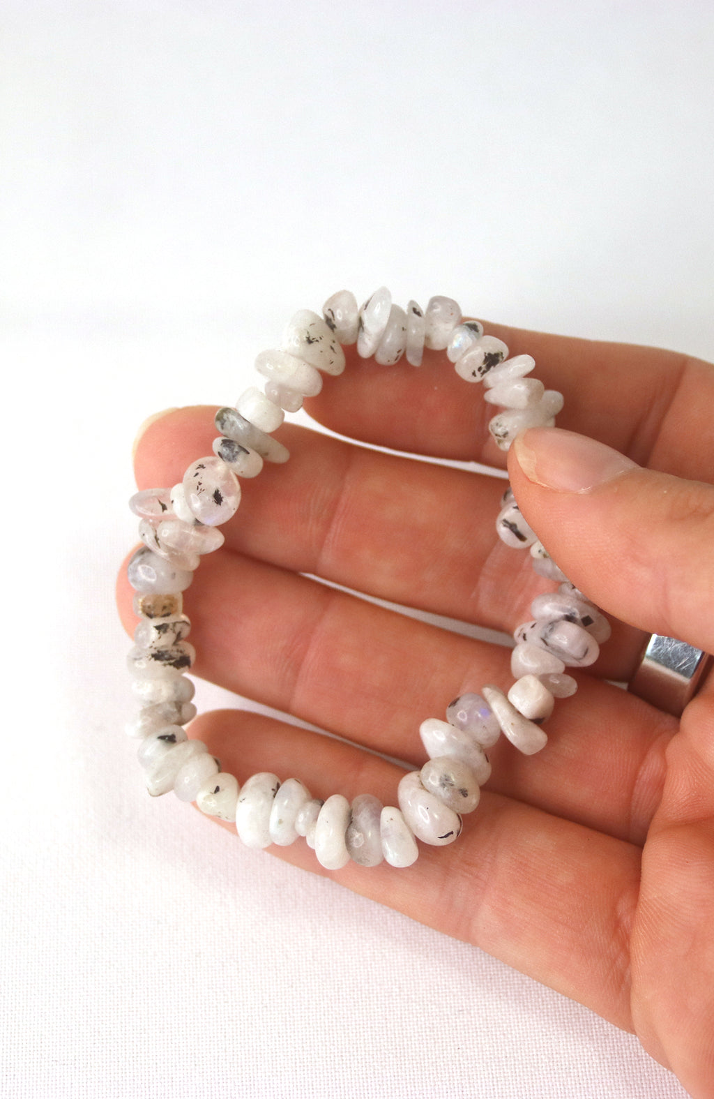 Rainbow Moonstone Chip Bracelet
