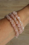 Rose Quartz Chip Bracelet