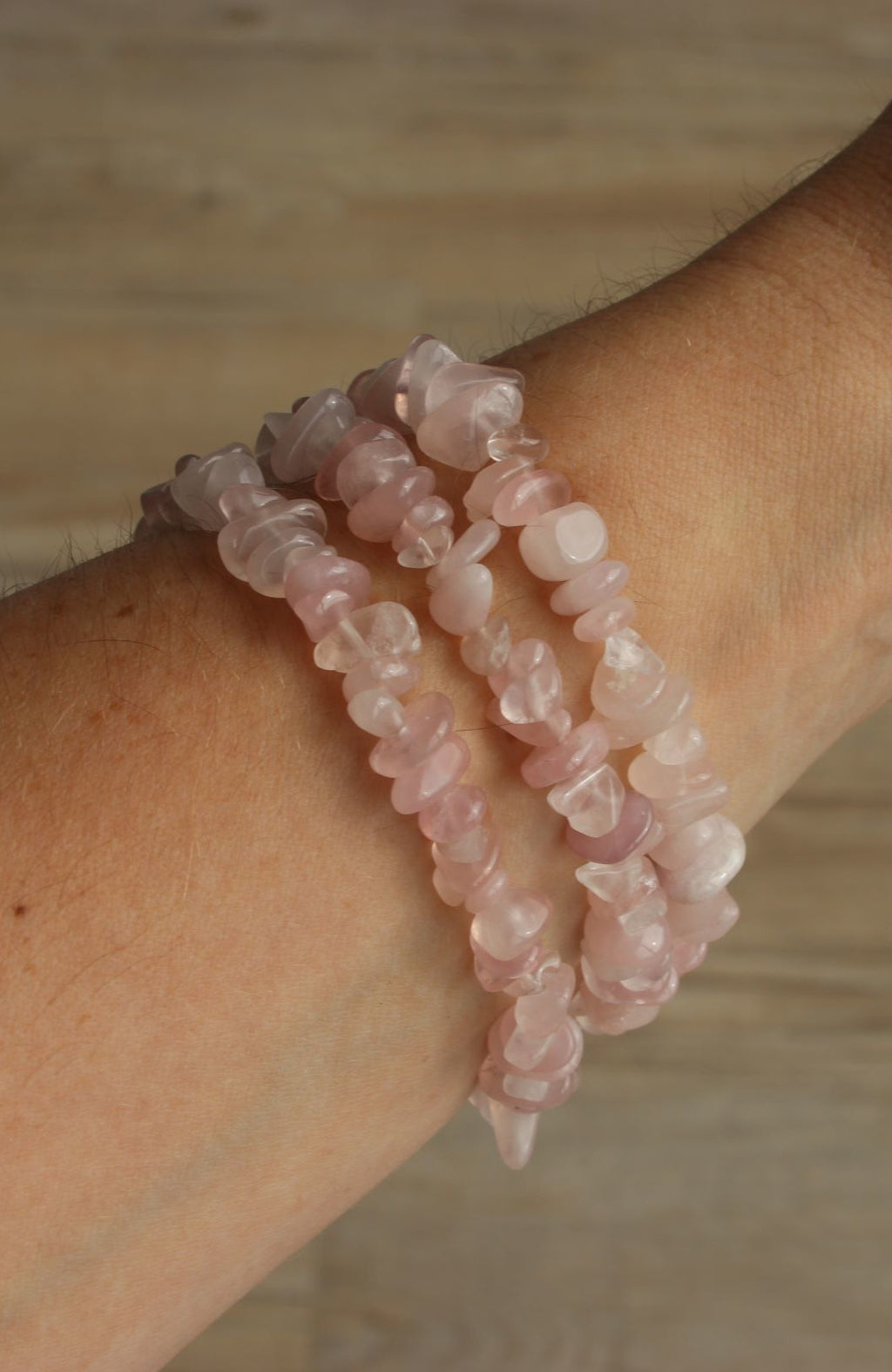 Rose Quartz Chip Bracelet