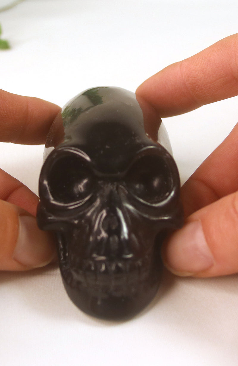 Black Obsidian ET Skull