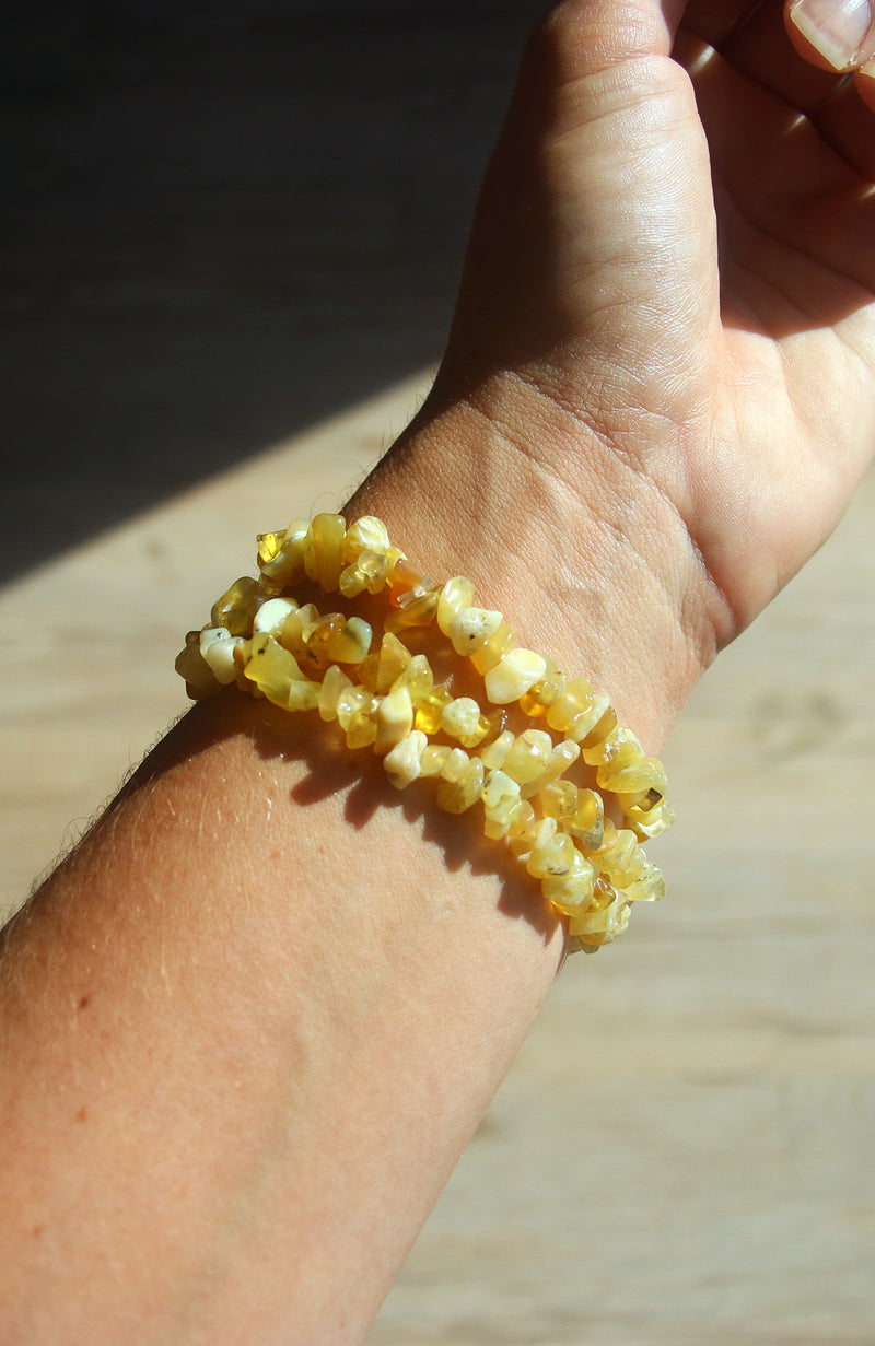 Yellow Opal Chip Bracelet